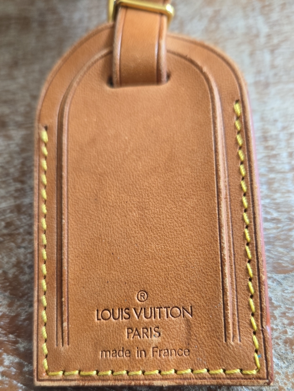 Authentic Louis Vuitton Vachetta Luggage Tag Set.     (BIN 001-B)